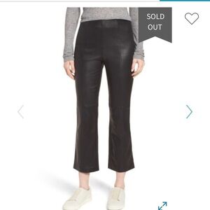 Nordstrom Crop Kickflare Stretch Leather NWT